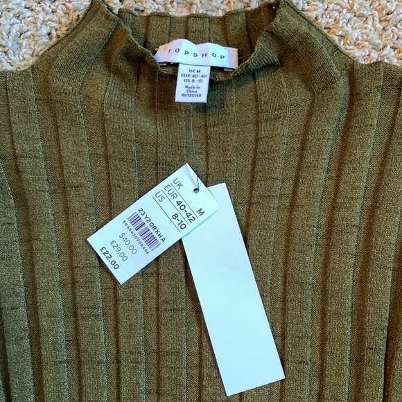 NWT Topshop mock neck long sleeve - Picture 2 of 3